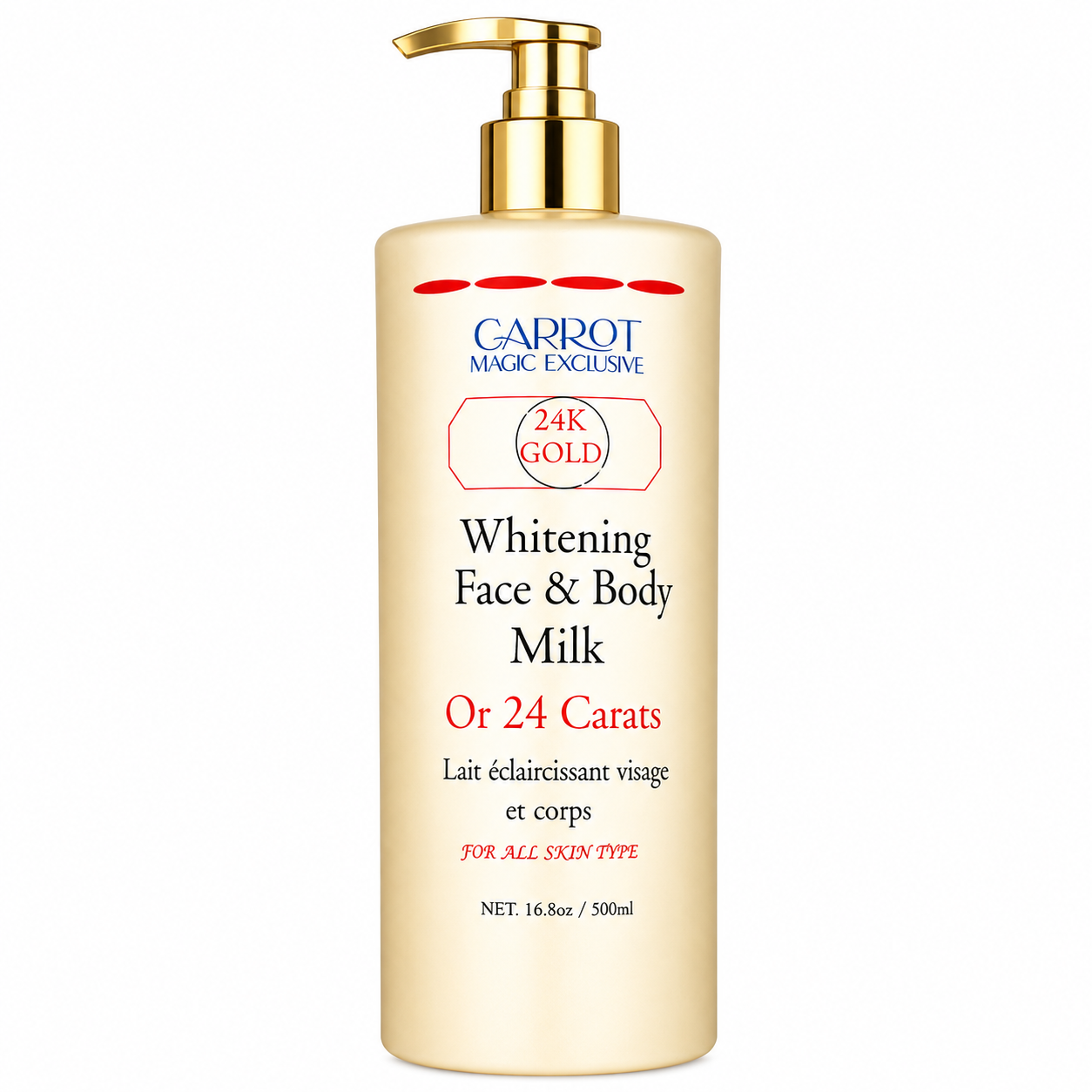 Carrot Magic Exclusive 24K Gold Face & Body Milk  500ml