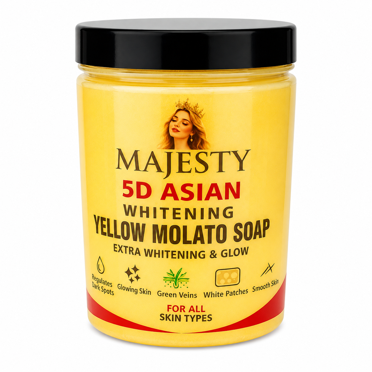 Majesty 5D Asian Whitening Yellow Molato Soap  Extra Whitening & Glow