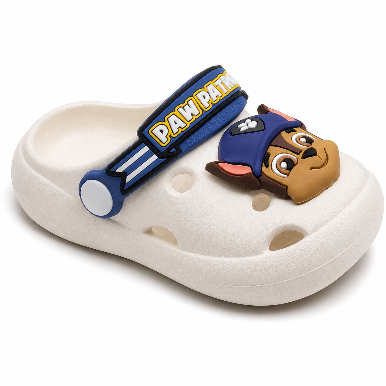 Kids Cartoon Character Clogs  Cream Lightweight Summer Garden Shoes