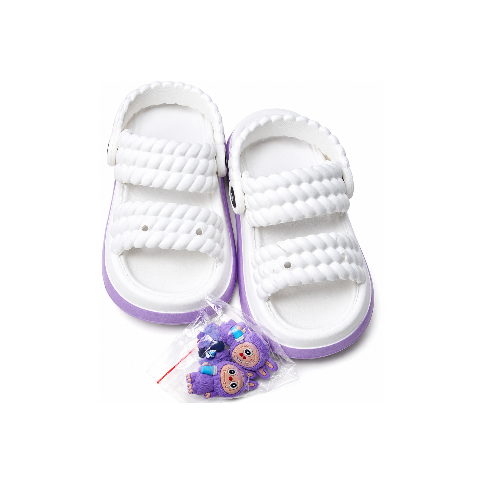 Girls Cute Character Summer Sandals  Braided Strap Kids Shoes