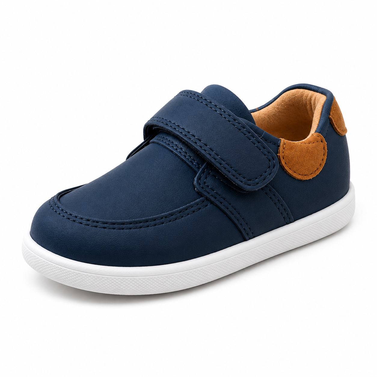 Kids Navy Blue Smart Casual Velcro Shoes  Lightweight Everyday School &