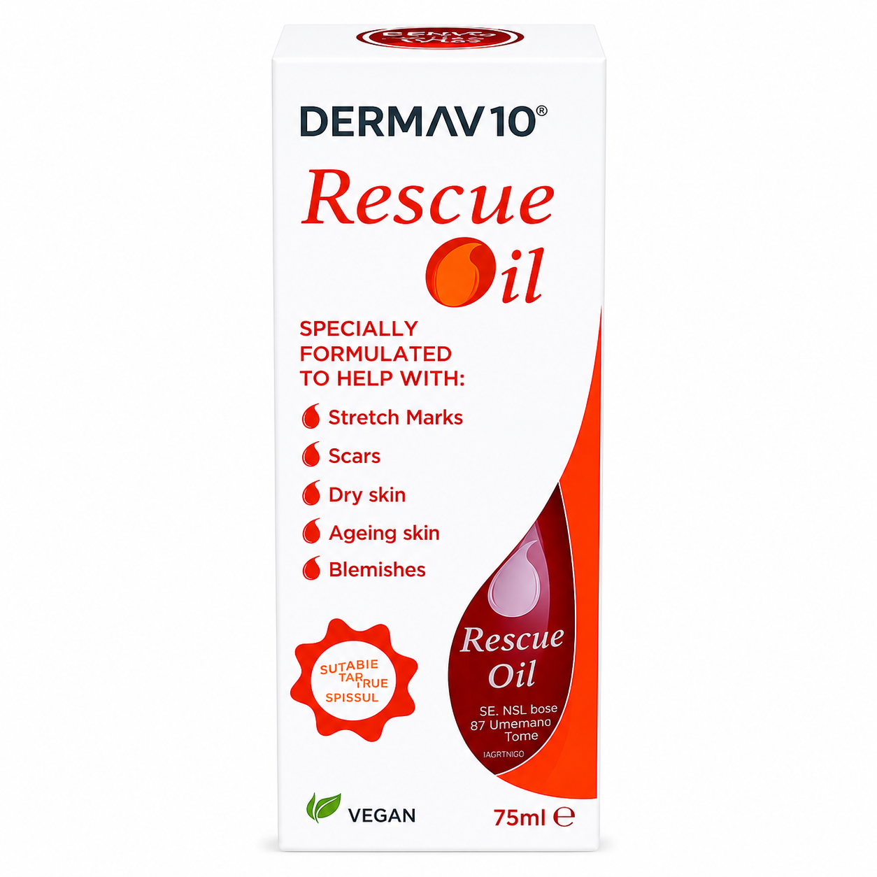 Derma V10 Rescue Oil 75ml