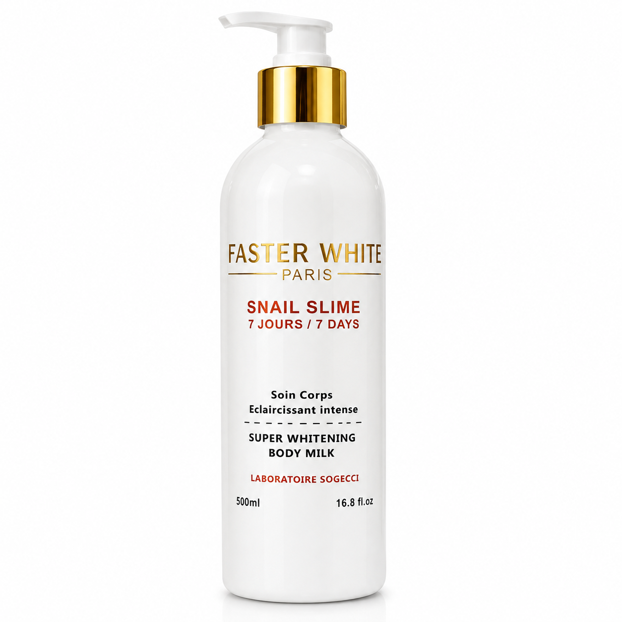 Faster White Paris Snail Slime Super Whitening Body Milk  500ml