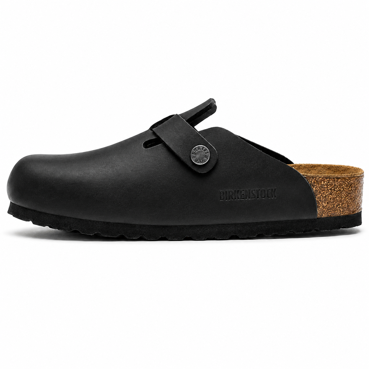 Birkenstock Boston Black Leather Clogs