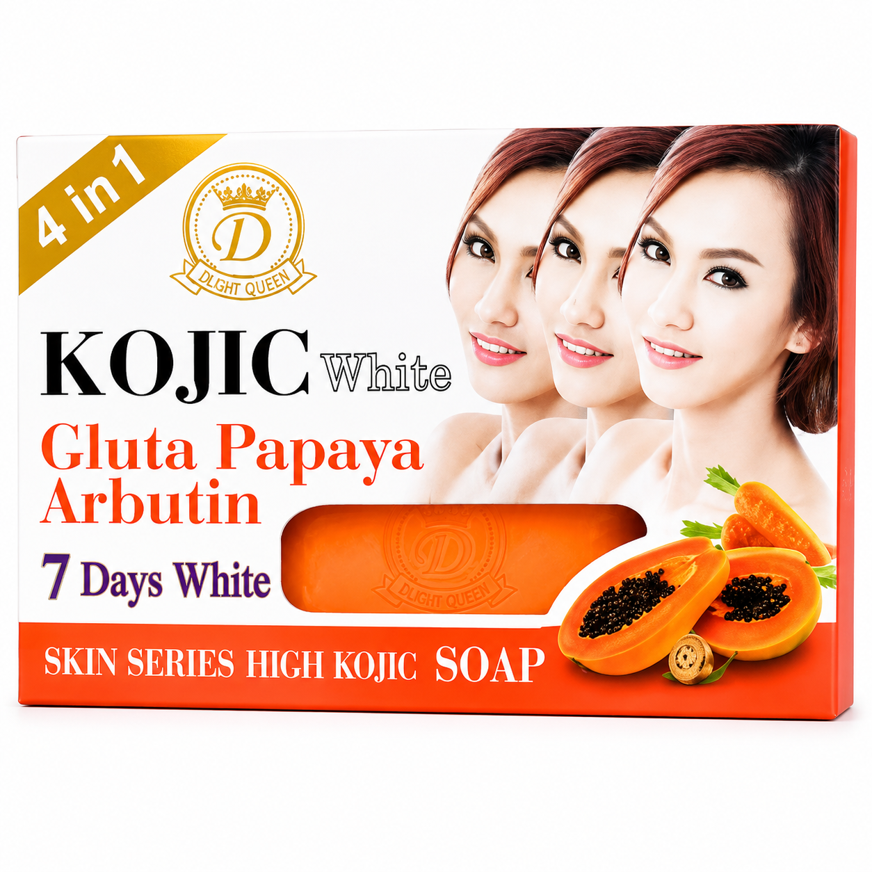 Kojic White Gluta Papaya Arbutin Soap (4 in 1)