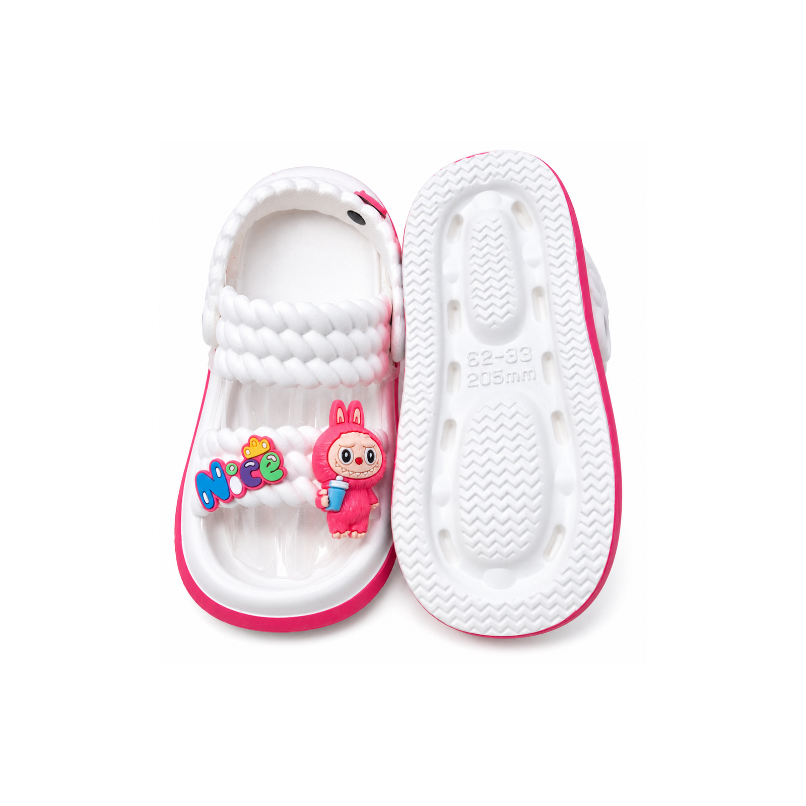 Girls Cute Character Summer Sandals  Braided Strap Kids Shoes