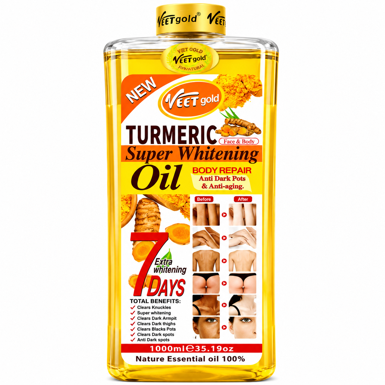 Veet Gold Turmeric Oil – 1000ml